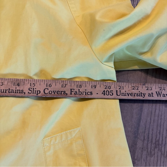 Vintage London Fog Bright Yellow Trench Coat Y2K Buttons - Picture 14 of 14